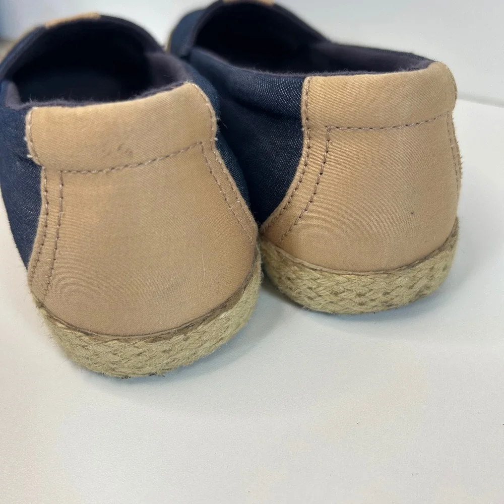 Grasshoppers Coastal Grandma Denim Espadrille 7.5 M Navy Comfort Nautical Preppy